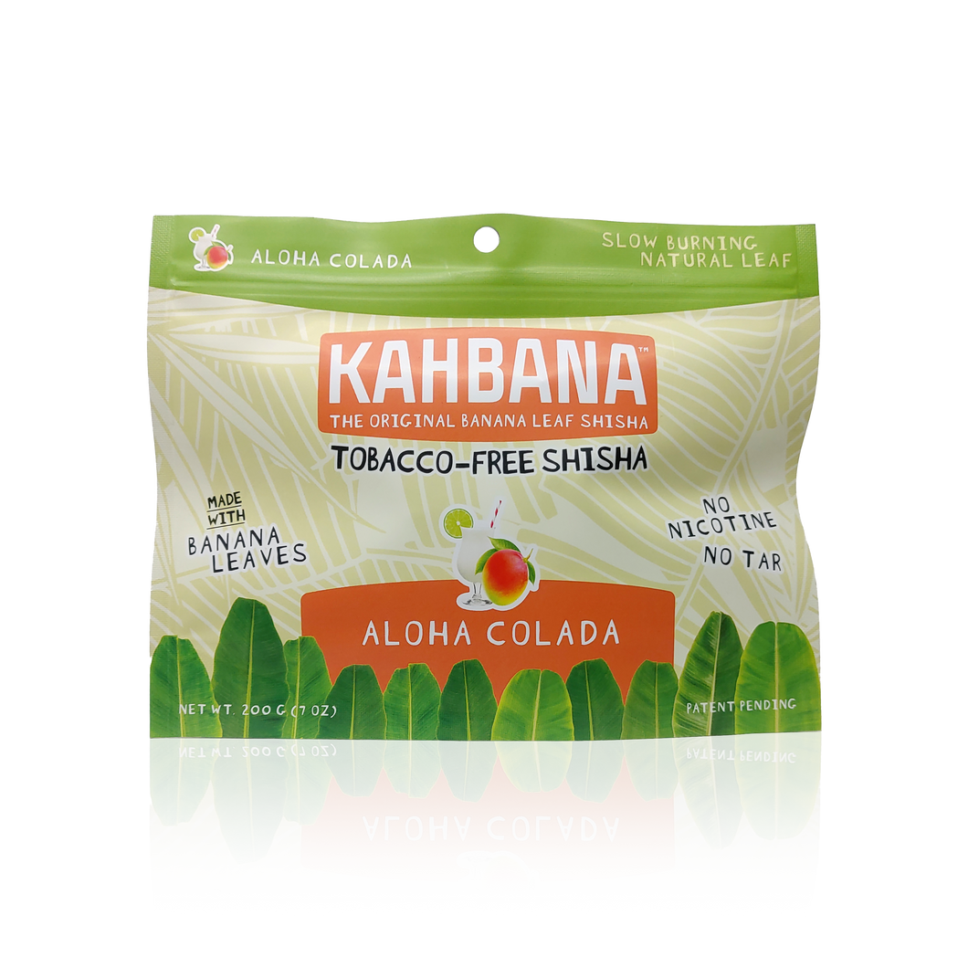 Kahbana Banana Leaf Shisha Aloha Colada Tobacco Free